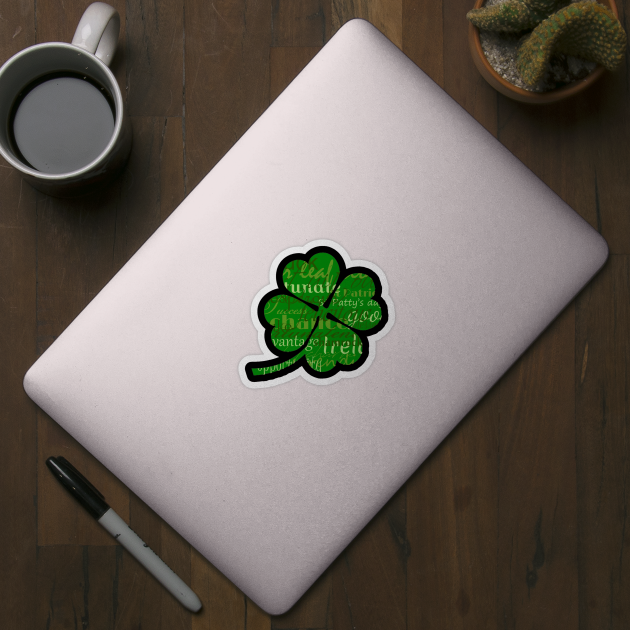 Irelands St patricks day worded 4 leaf shamrock by ownedandloved